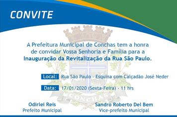 Inauguração da Revitalização da Rua São Paulo