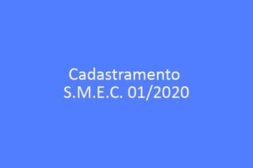Cadastramento SMEC 01/2020