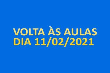 COMUNICADO: Volta às aulas