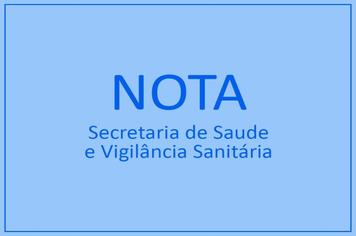 Nota de esclarecimento: drive-thru de vacinação