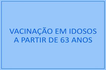 Vacina contra Covid-19 para idosos de 63 anos ou mais
