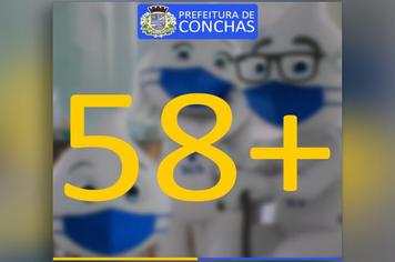 Vacinação contra a Covid-19 em pessoas acima de 58 anos