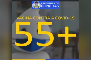 Covid-19: vacina para pessoas acima de 55 anos