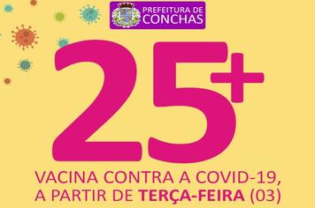 25 anos: vacinação contra a covid-19