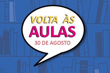 Volta às aulas, dia 30 de agosto
