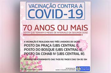 Covid-19: Dose adicional em pessoas acima de 70 anos