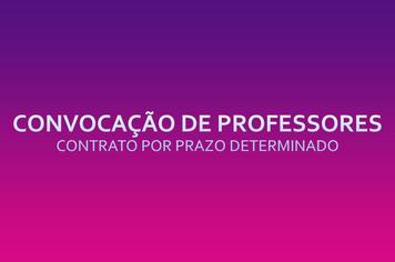 Convocação de professores para contrato