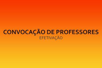 Convocação de professores para efetivação