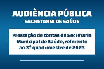 Audiência Pública - Saúde