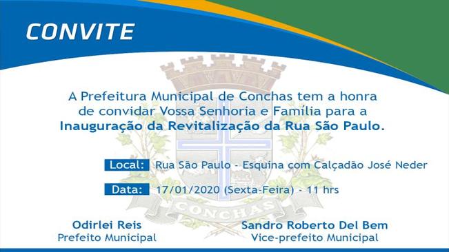 Inauguração da Revitalização da Rua São Paulo