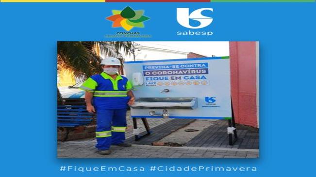 Prefeitura e Sabesp instalam lavatório na rua São Paulo