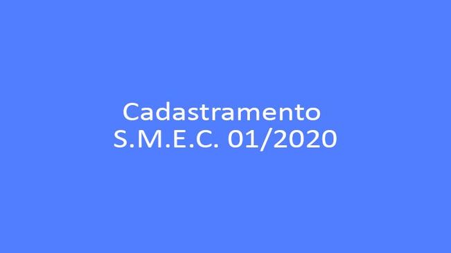 Cadastramento SMEC 01/2020