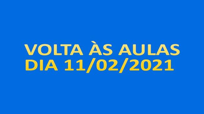 COMUNICADO: Volta às aulas