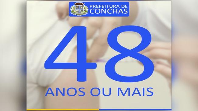 Vacinação contra a Covid-19 em pessoas acima de 48 anos