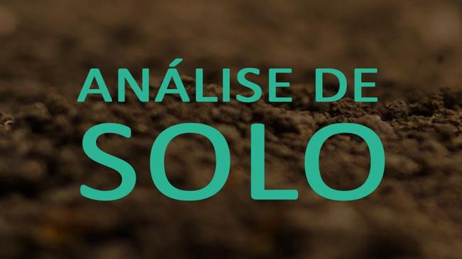 Análise de solo está de volta!