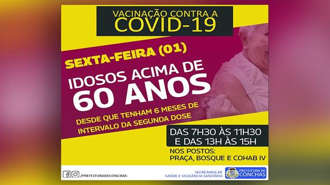 60 anos ou mais começam a receber a dose adicional