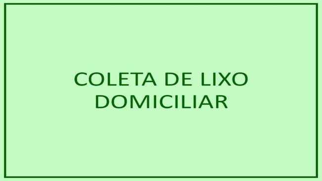 COLETA DE LIXO E RECICLAGEM