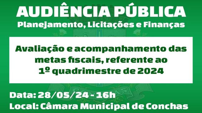 Audiência Pública - Plan., Licitações e Finanças