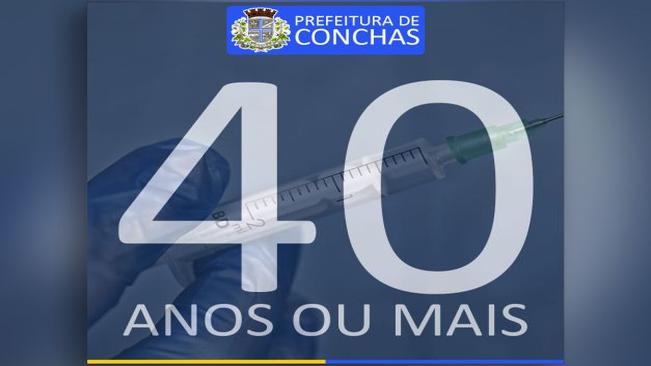 Vacinação para pessoas acima de 40 anos